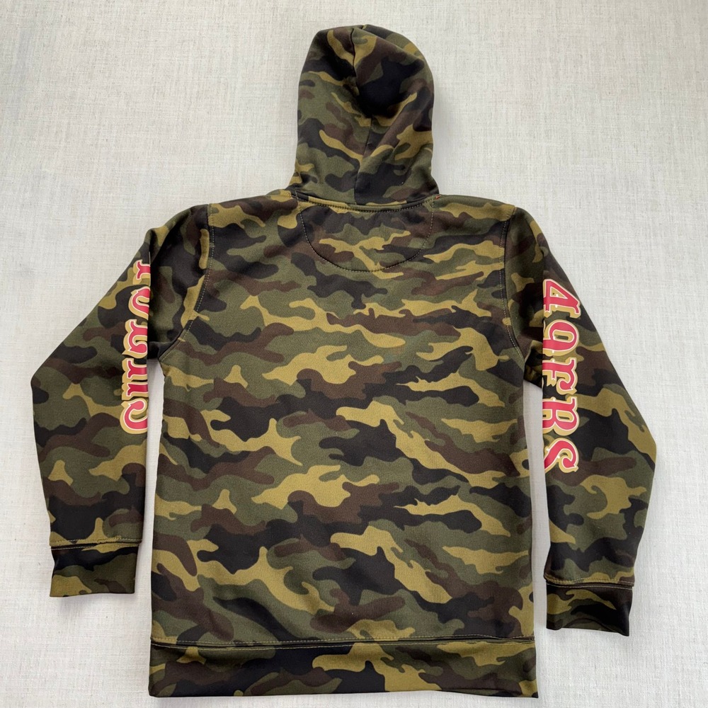 NFL Team Apparel Youths XL 18-20 San Francisco 49ers Camo Hoodie Camouflage - Picture 3 of 9